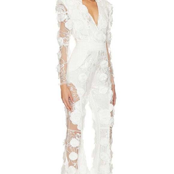 Zhivago | I Found Love Jumpsuit | Color: White | Size 2 | Bridal Jumpsuit - Picture 3 of 5